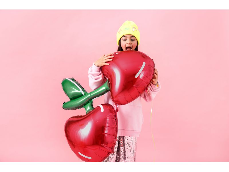 Balon foliowy z helem "Wiśnie", 88 cm x 73 cm - obrazek 4