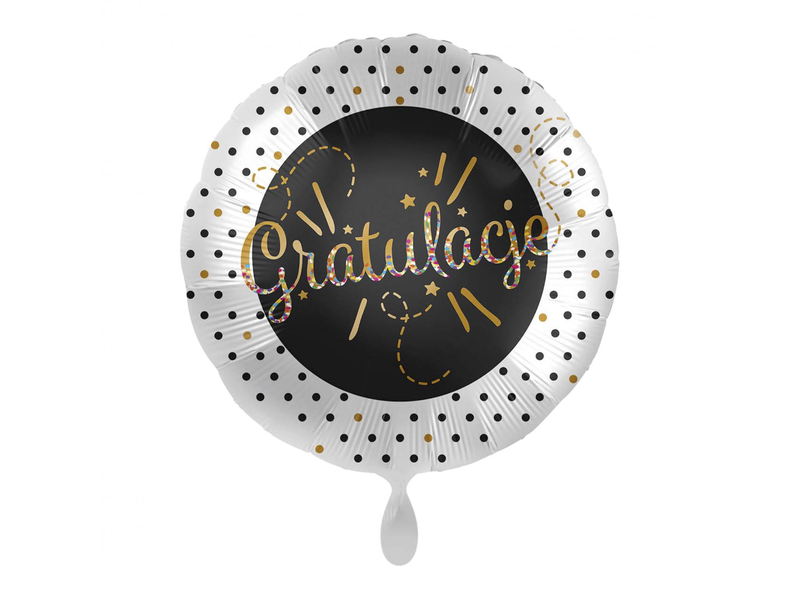 Balon foliowy z helem "Gratulacje", 43 cm (17 cali)