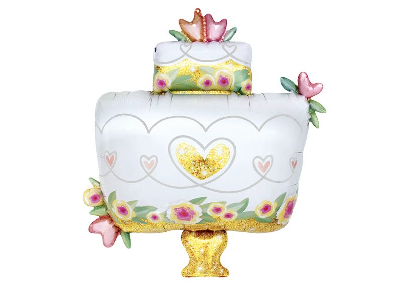 Balon foliowy z helem "Tort", 59 cm x 85 cm