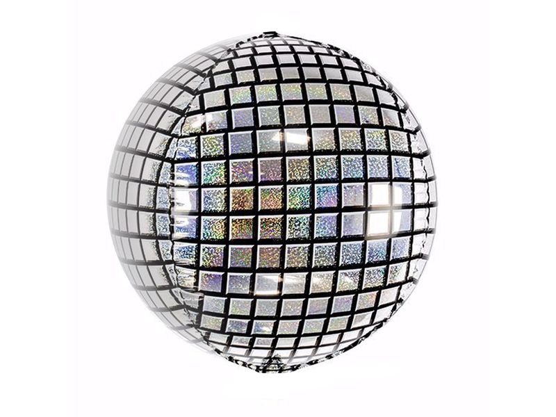 Balon foliowy z helem, kula holograficzna, 55 cm (21 cali)