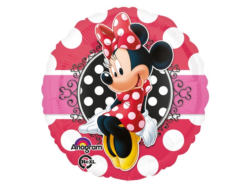 Balon foliowy z helem „Myszka Minie”, 45 cm (18 cali)