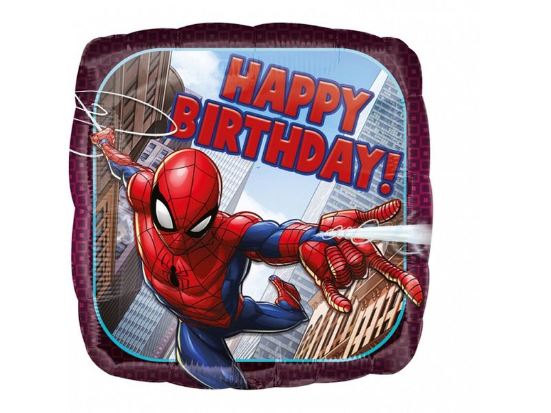 Balon foliowy z helem „Spiderman Happy Birthday”, 45 cm (18 cali)