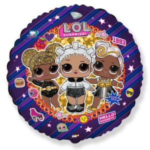 Balon foliowy z helem „Laleczki LOL 1993”, 45 cm (18 cali)