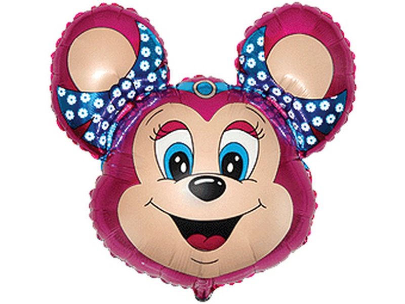 Balon foliowy z helem "Babsy Mouse", różowa, 24 cale