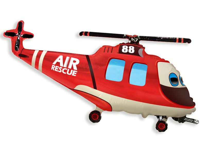 Balon foliowy z helem "Helikopter Ratunkowy", 24 cale