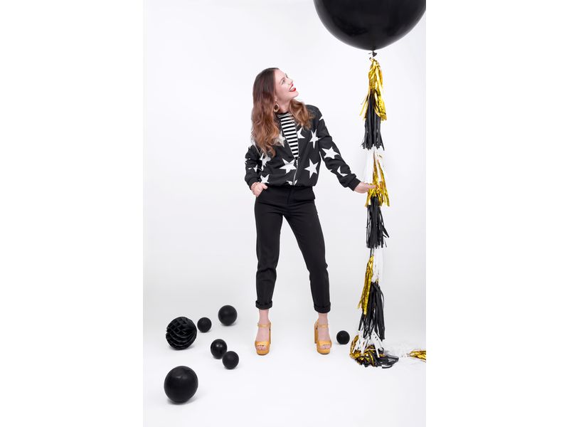 Balon okrągły z helem, 36 cali, Pastel Black - obrazek 2