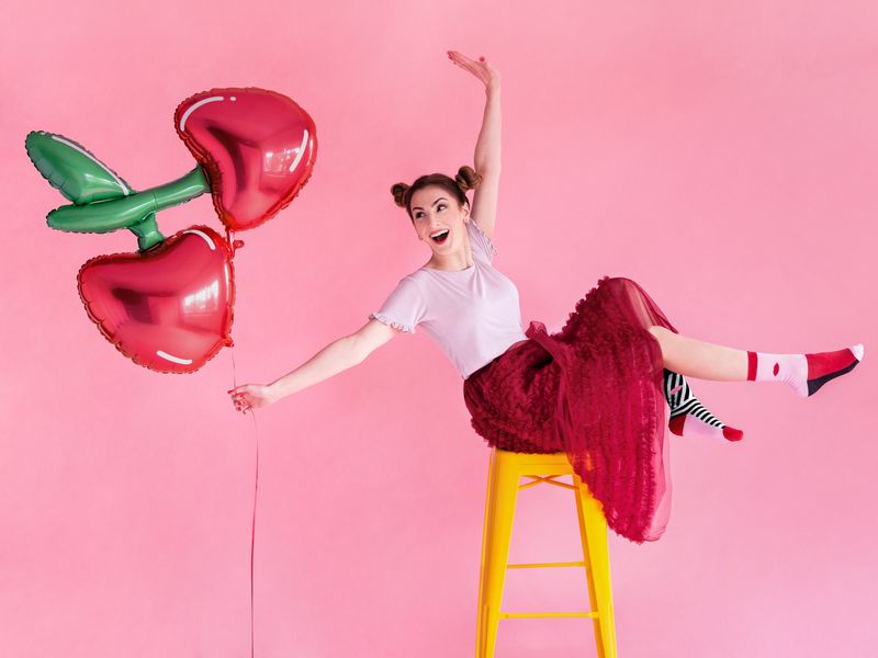 Balon foliowy z helem "Wiśnie", 88 cm x 73 cm - obrazek 8