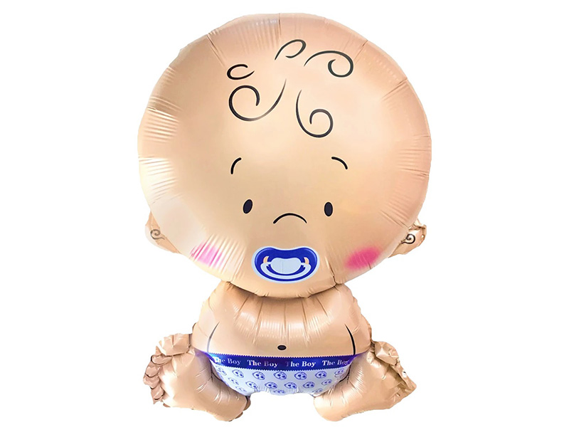 Balon foliowy z helem "Bobas - chłopiec", 74 cm x 49 cm