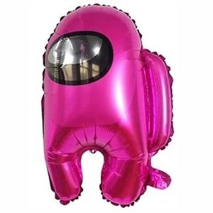 Balon foliowy z helem "Among US, Ludzik - różowy", 55 cm