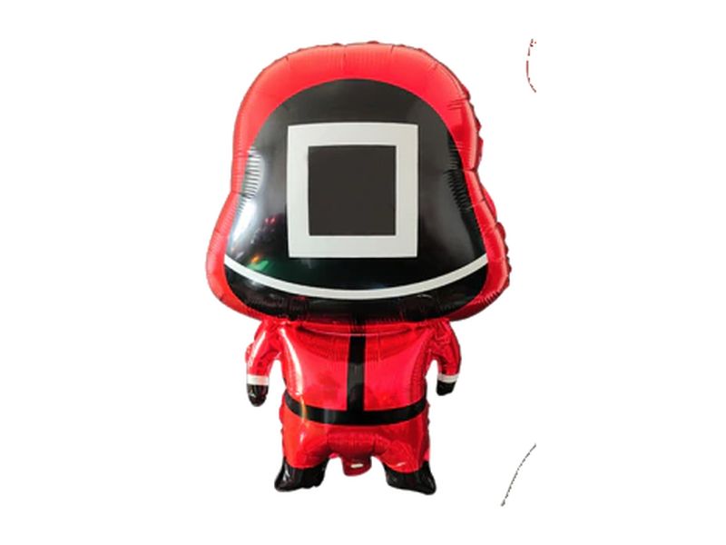 Balon foliowy z helem "Squid Game - kwadrat", 45 cm x 68 cm