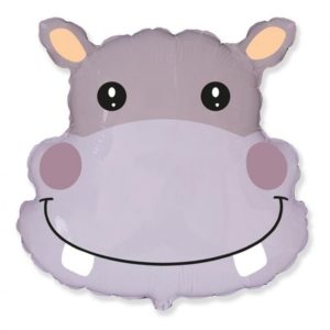 Balon foliowy z helem "Hipopotam (głowa)", 24 cale