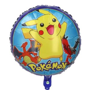 Balon foliowy z helem „Pokemon: Pikachu”, niebieski, 45 cm (18 cali)