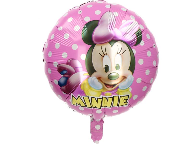 Balon foliowy z helem „Myszka Minnie”, różowa, 45 cm (18 cali)