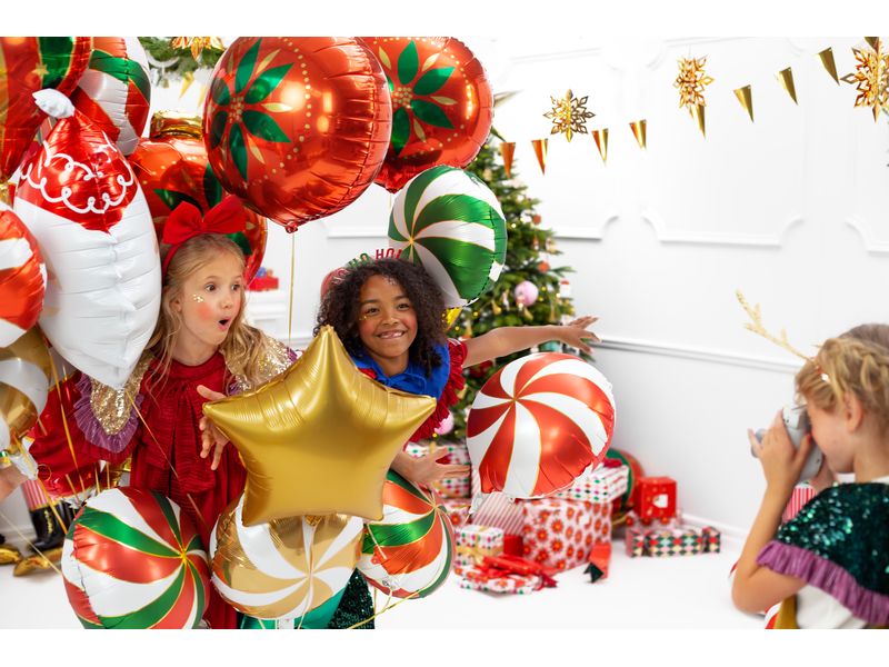 Balon foliowy z helem "Cukierek", zielony, 35 cm - obrazek 6