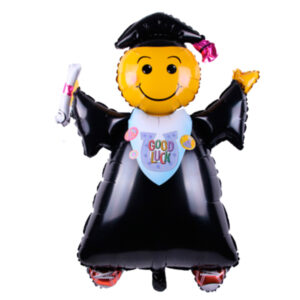 Balon foliowy z helem "Emotka (Gratulacje)", 72 cm x 102 cm