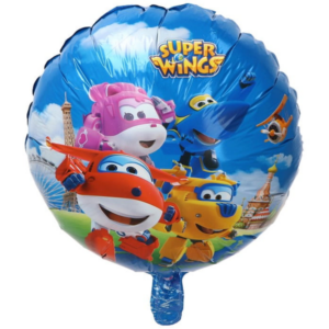 Balon foliowy z helem "Super Wings", niebieski , 45 cm (18 cali)