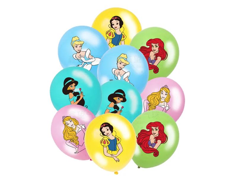 Zestaw balonów z helem "Księżniczki", 12 cali, 10 szt.