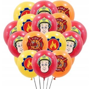 Zestaw balonów z helem "Strażak Sam", 12 cali, 12 szt.