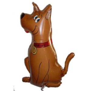 Balon foliowy z helem "Pies: Alan", brązowy, 90 cm x 60 cm
