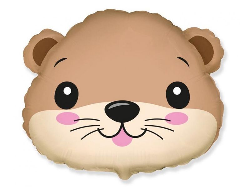 Balon foliowy z helem "Wydra (głowa)", 24 cale