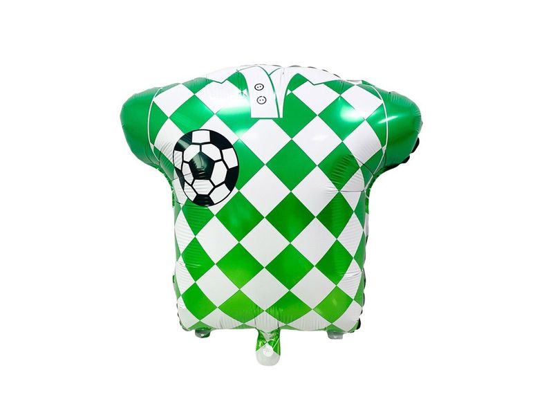 Balon foliowy z helem "Football - piłka nożna (koszulka)", czarna, 49 cm x 54 cm