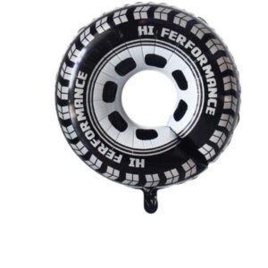 Balon foliowy z helem "Koło wyścigówki", 67 cm x 75 cm