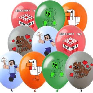 Zestaw balonów z helem "Piksele", 12 cali, 10 szt.