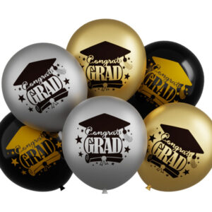 Zestaw balonów z helem "Grad (Gratulacje)", 12 cali, 6 szt.