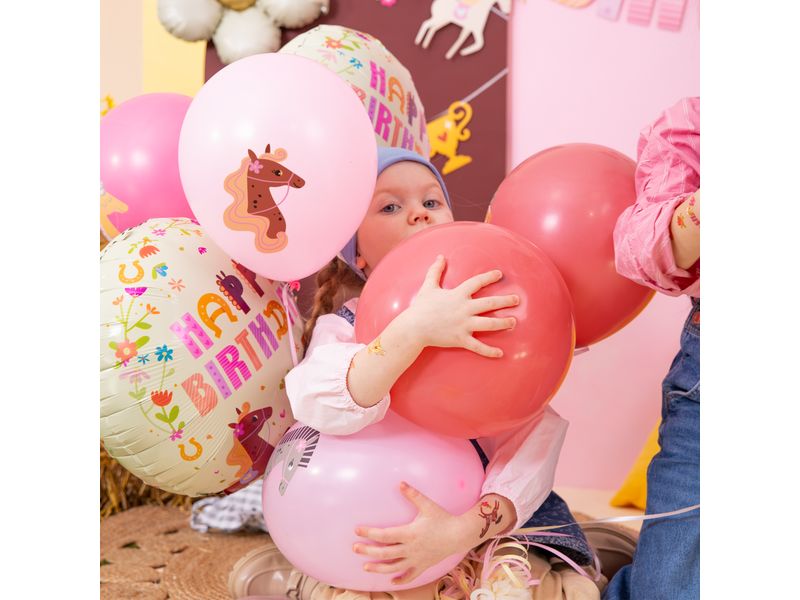 Zestaw balonów z helem "Koniki", 12 cali, 6 szt. - obrazek 4
