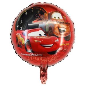 Balon foliowy z helem "Auta (Cars) ze Złomkiem", czarny, 45 cm (18 cali)