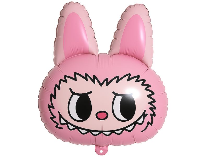 Balon foliowy z helem "Labubu", różowy, 88 cm x 48cm