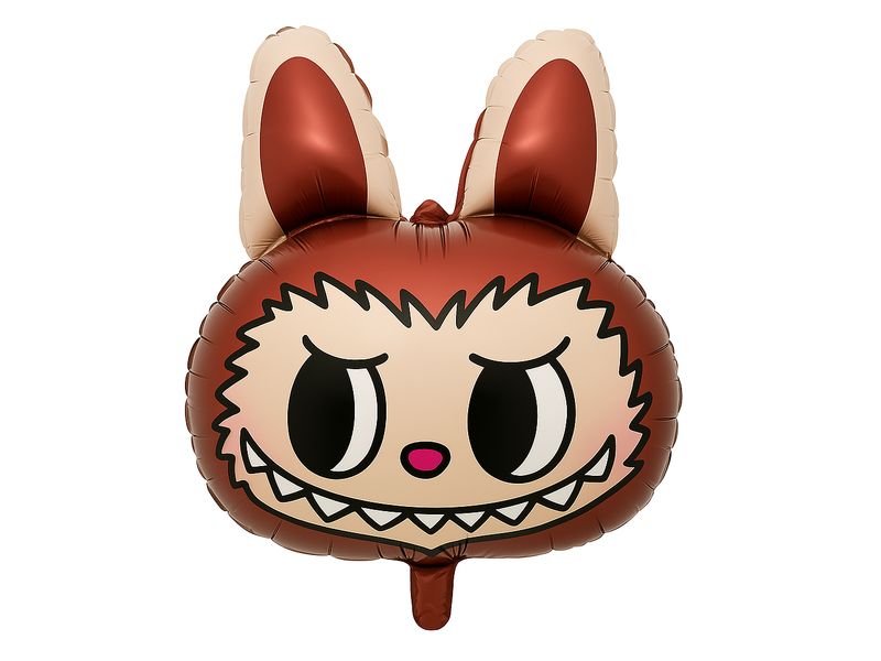 Balon foliowy z helem "Labubu", brązowy, 88 cm x 48cm