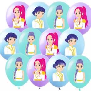 Zestaw balonów z helem "K-Pop Demon Hunters (K-popowe łowczynie demonów)", 12 cali, 12 szt.