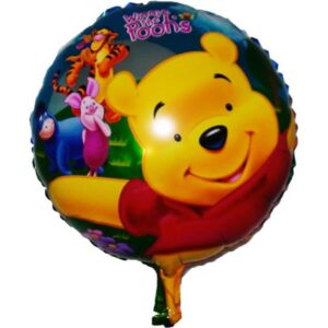 Balon foliowy z helem „Kubuś Puchatek, okrągły”, 45 cm (18 cali)