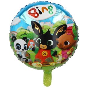 Balon foliowy z helem „Bing z przyjaciółmi, zielony”, 45 cm (18 cali)