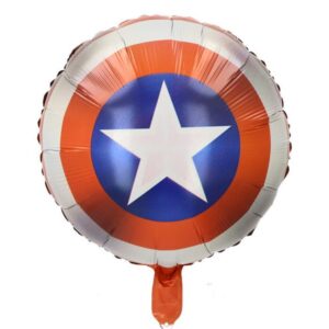 Balon foliowy z helem „Kapitan Ameryka - logo”, 45 cm (18 cali)