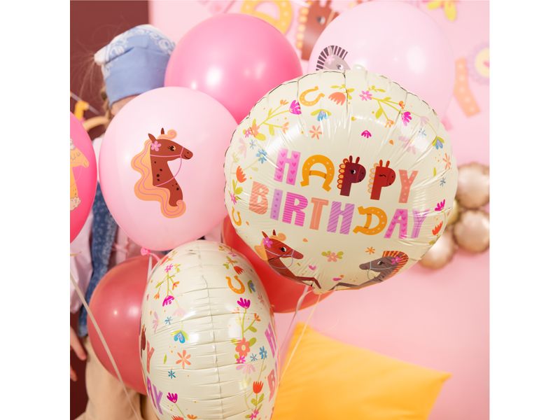 Zestaw balonów z helem "Koniki", 12 cali, 6 szt. - obrazek 3